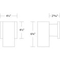 thumbnail image 4 of WAC Lighting Cylinder 1-Light LED 3000K Up & Down Aluminum Wall Light in White, 4 of 5