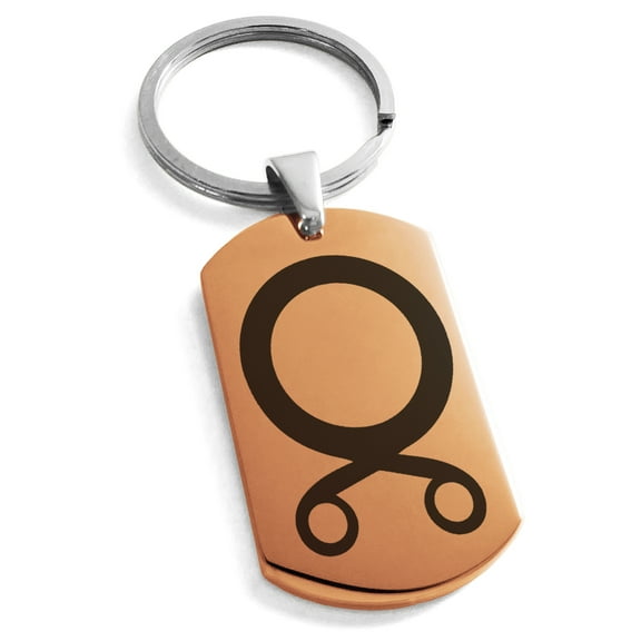 Stainless Steel Troll Cross Viking Norse Engraved Dog Tag Keychain Keyring