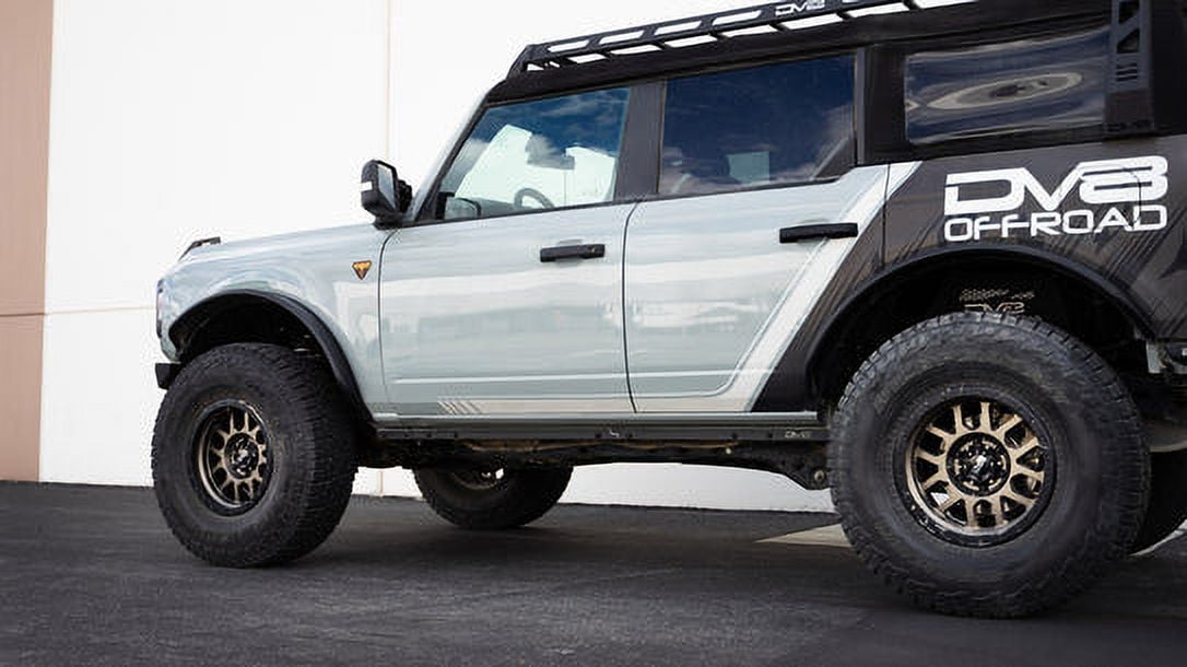 Pinch Weld Covers for 2021-2024 Ford Bronco 4-Door | Covers Up Unsightly Pinch Weld | Bolt-On Installation | Micro-Texture Black Powder Coat | DV8 Offroad