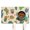 Boho Cactus P, variant on Rainbow Leopard Print Pet Mat - Colorful Cheetah Texture Feeding Placemat - Waterproof & Stain-Resistant - Soft on Pet Paws