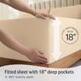 thumbnail image 6 of LuxClub 4 PC Sheet Set Bed Sheets Deep Pockets 16" Wrinkle Free Cooling Machine Washable Hotel Bedding Silky Soft - Butter Queen, 6 of 10