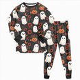 thumbnail image 4 of Futezty Girls Boys Halloween Pajamas Set Sleepwear Pumpkin Graphic Pjs Toddler Long Sleeve Jammies Kids Loungewear 2T-9T, 4 of 7