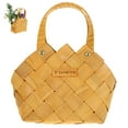 thumbnail image 1 of Cesta de flores tejida a mano, cesta decorativa con mango de mimbre, cesta de flores, 1 ud., 1 of 6