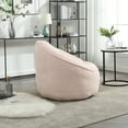 thumbnail image 3 of Lazy Sofa Chairs, Bedding Bean Bag Sofa Chair High Pressure Foam Bean Bag Chair Adult Material with Padded Foam Padding Compressed Bean Bag With Footrest, Pink Bean Bag Chairs, 3 of 27