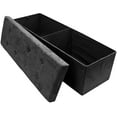 thumbnail image 3 of Sorbus Storage Bench Chest with Collapsible/Folding Bench Ottoman with Cover, 43” L x 15” W x 15” H, 3 of 7