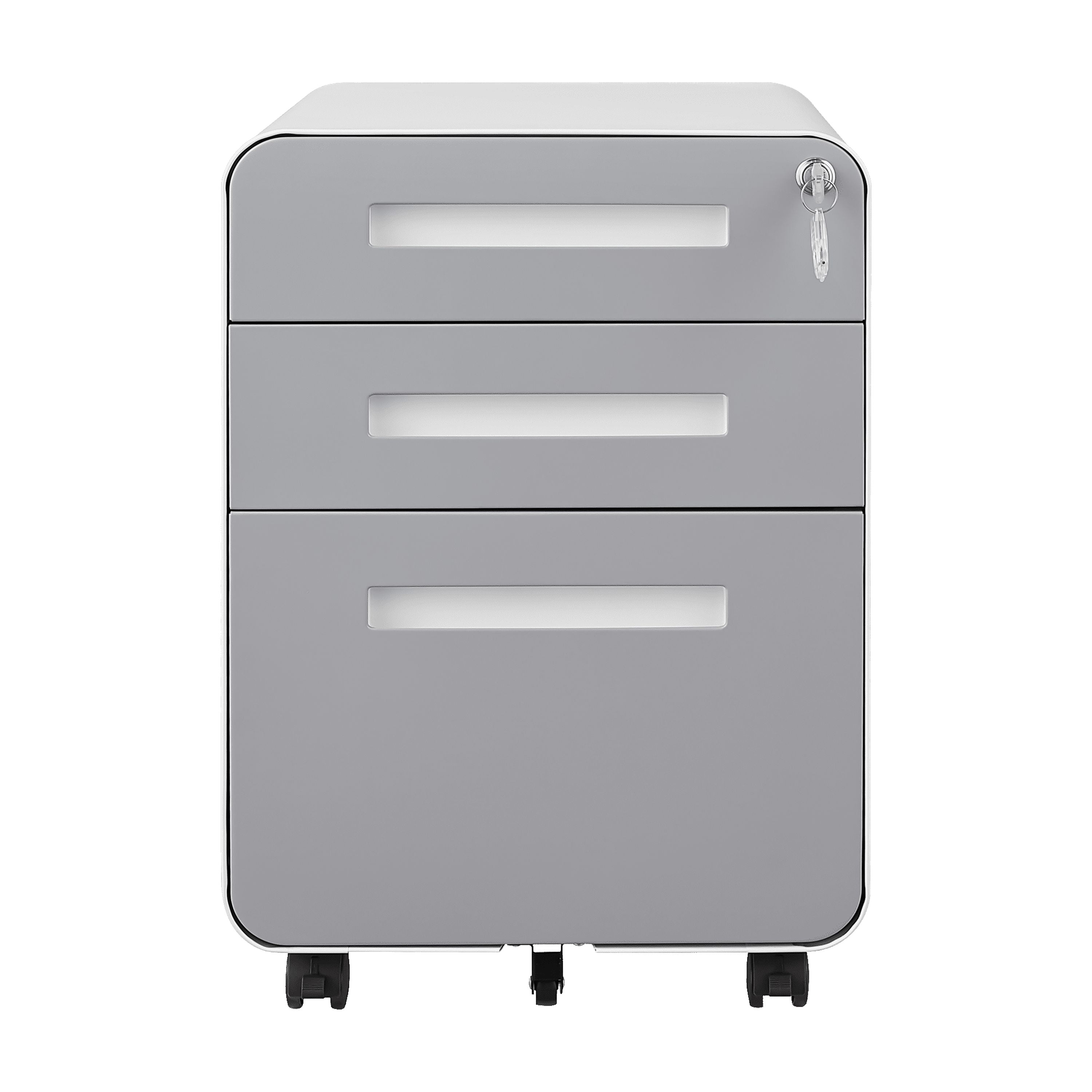 3 Drawer Mobile File Cabinet Under Desk Office,Simple Style Versatile Storage Cabinet for Legal/Letter/A4 Files, 5 Wheel Design Anti-Tilting Cold Rolled Steel Waterproof Moisture-Proof Black