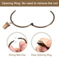 thumbnail image 4 of Unique Bargains Curtain Rings with Clips, 14pack Drapery Curtain Clip Rings, 3 Inch Curtain Clip Rings Hooks (Copper), 4 of 5