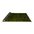 thumbnail image 2 of Ahgly Company Indoor Round Abstract Yellow Modern Area Rugs, 4' Round, 2 of 4