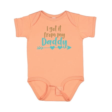

Inktastic I Got It from My Daddy Dad Father Arrow Hearts Gift Baby Boy or Baby Girl Bodysuit