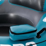 Intex: River Run 1 Pro - Teal - 55 Inflatable Tube, Floating Water Lounger, Phone Mount, Cup Holder, Storage Bag, Mesh Bottom, Backrest, 220lb Cap