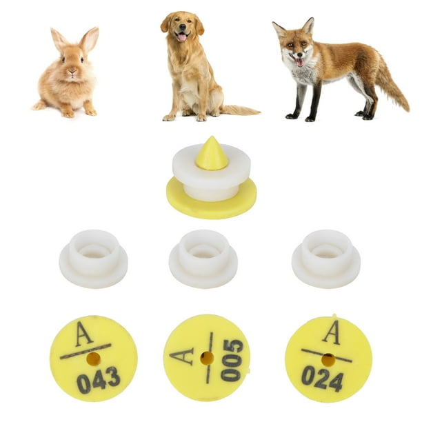 LYUMO 100x Ear Tag Number Dog Ear Marker Identification Card
