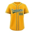 thumbnail image 1 of Personalize Men Women Youth Baseball Jersey Button Down Sports Tee Laser Printed Sublimation Letter Number Big Size, 1 of 7