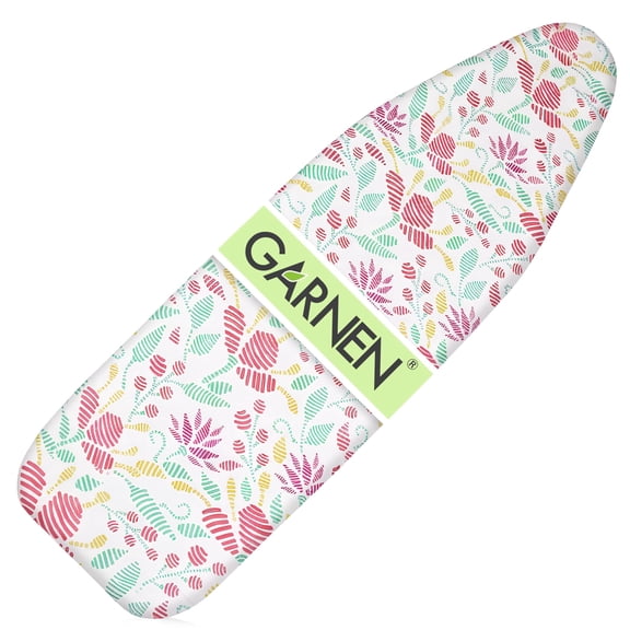 Garnen Ironing Board Cover and Pad Replacement 15x54", Iron Board Cover With Padding 7mm Thick, Standard Ironing Board Cover Scorch-Resistant,Tropical