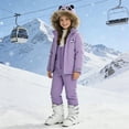 thumbnail image 2 of REDARER Kids Snowsuit Windproof Insulated Ski Jacket and Pants Set for Boys Girls Winter Outdoor Cold Weather Activities,3-4 Years, 2 of 4