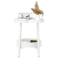 thumbnail image 2 of Fogcroll Small Coffee Table Flower Shaped Desktop Tea Table Modern Style End Table with 2-Tier Living Room Center Minimalist Display Smooth Surface, 2 of 13