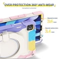 thumbnail image 6 of Kids Case for iPad Pro 11" 2022/2021/2020/2018 with Portable Handle Stand, Heavy Duty Cover with Pencil Holder Shockproof Protective Case for iPad Air 5th/4th Gen 10.9" 2022/2020, Rainbowred, 6 of 13