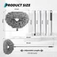 thumbnail image 2 of Ceiling Fan Cleaner Duster, Reusable Microfiber Duster with Extension Pole, 13 to 48 Inch Fan Blade Cleaner, Removable Dusters for Cleaning Walls Bookshelves Door Window Top (Blue), 2 of 14