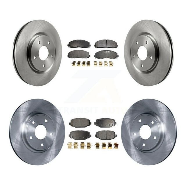 Transit Auto Front Rear Disc Brake Rotors and Semi-Metallic Pads Kit for Car Dodge Grand Caravan Journey Chrysler Town & Country Ram C/V Volkswagen Routan K8F-100985