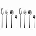 thumbnail image 2 of Vajilla de Acero Inoxidable, Cuchillo, Tenedor, Cuchara, Juego de Vajilla, Juego de Fiesta (Negro, 12 Piezas), 2 of 5