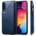 thumbnail image 2 of Dteck Wallet Case For Samsung Galaxy A50 A50s A30s, Pure Color PU Leather Flip Back Stand Case Built-in Card/Money Slots Wallet Back Soft Cover, Dark Blue, 2 of 6