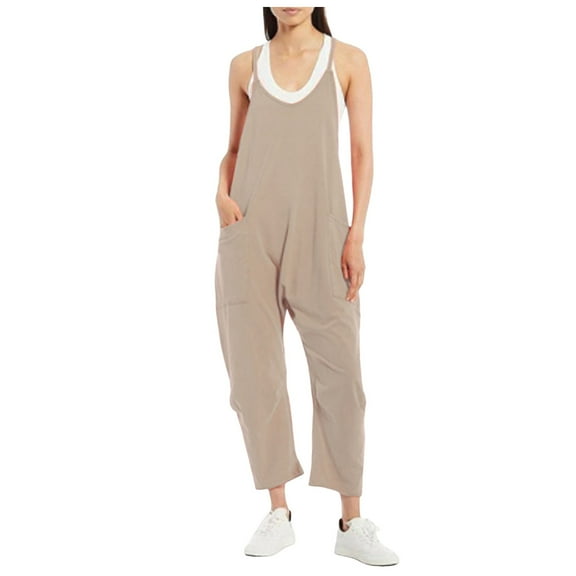 Women's Loose Jumpsuit With Pockets Baggy Overall Baggy Sleeveless Casual Jumpsuit Straps Playsuit Pants Petite Jumpsuit Romper for Tall Women Pant 111 Jumpsuit Ladies Suit off Shoulder Jumpsuit Women