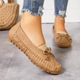 thumbnail image 6 of Miluxas Women's Loafers Slip on Bowknot Flats Shoes Round Toe Casual Comfort Walking Penny Loafers for Women Khaki 6(37), 6 of 9