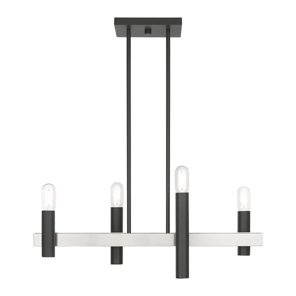 Livex Lighting - Helsinki - 4 Light Chandelier in Mid Century Modern Style -