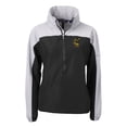 thumbnail image 2 of Women's Cutter & Buck Black Pittsburgh Steelers  Charter Eco Recycled Half-Zip Hooded Anorak Jacket, 2 of 3
