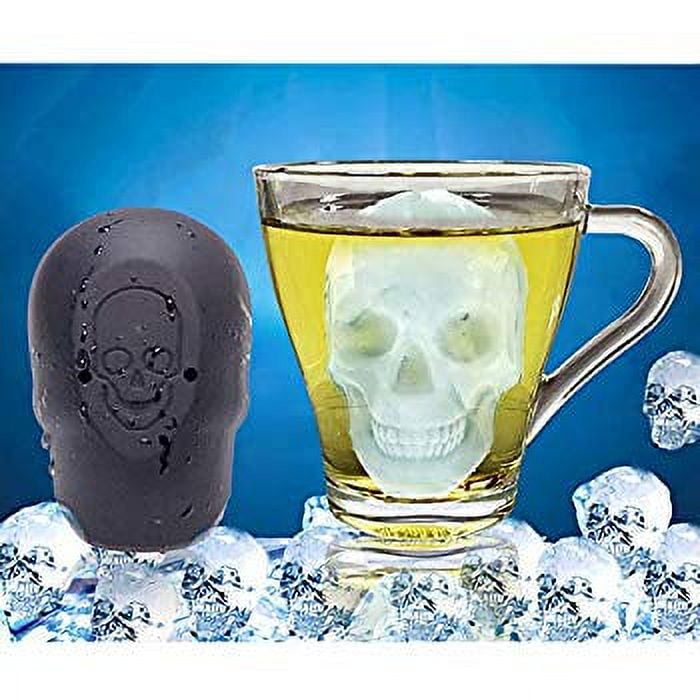 Vevor 3D Black Flexible Silicone Skull Ice Cube Tray Mold Whiskey