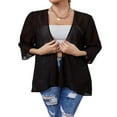 thumbnail image 2 of AMERTEER Veste en Chiffon Transparent pour Femmes Couverture Décontractée Hauts Légers Cardigans de Plage Blouse Châle, 2 of 6