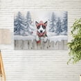 thumbnail image 2 of Playful Rat Terrier Welcomes Winter Snowy Day with Cardinal Bird Horizontal Matte Canvas Poster Ratty Dog Lover Wall Art Home Decor - 2017, 2 of 5
