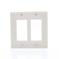 thumbnail image 2 of Hubbell NP262LA "Office White" 2Gang Decorator GFCI Rocker Wallplate Nylon Cover, 2 of 2