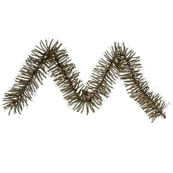 Vickerman 9' Vienna Twig Artificial Christmas Garland, Clear Dura-lit Incandescent Mini Lights