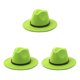 thumbnail image 2 of Sonducket Sombrero con hebilla de cinturón Otoño Color sólido Gorras Cálido Lana Vaquero Niños Boda Iglesia Fiesta Fruta Verde 58cm Type1 NO1, 2 of 6