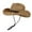Khaki, variant on Summer Panama Straw Hat for Women Men Outdoor Beach Holiday Sun Wide Brim Lightweight Breathable Comfortable Travel