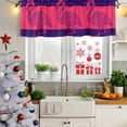 thumbnail image 6 of Flamingo Mandalas Valances for Windows, Decorative Rod Pocket Window Valance Curtains, Boho Modern Red Blue Abstract Stripe Short Curtain Drapes for Kitchen/Living Room, 2 Panels, 60" W x 18" L, 6 of 8