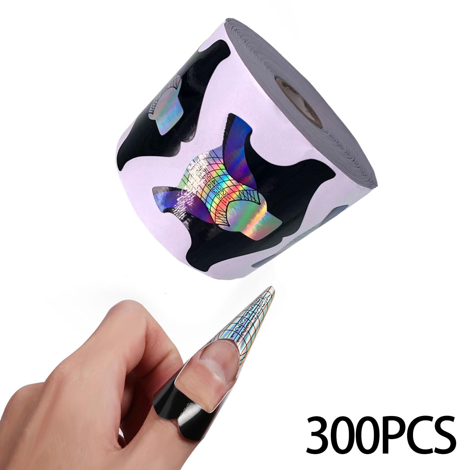 300Pcs Long Nail Forms for Acrylic Nails, Nail Extension Forms Manicure Extension Tool Nail Form Extension Sticker for Acrylic Nails Tips