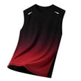 thumbnail image 3 of Wrtxtat Men's Tank Tops Sleeveless Shirts Fashion Gradient Color Tops Summer Workout Running Trainning Gym Shirts Big and Tall Red XXL, 3 of 8