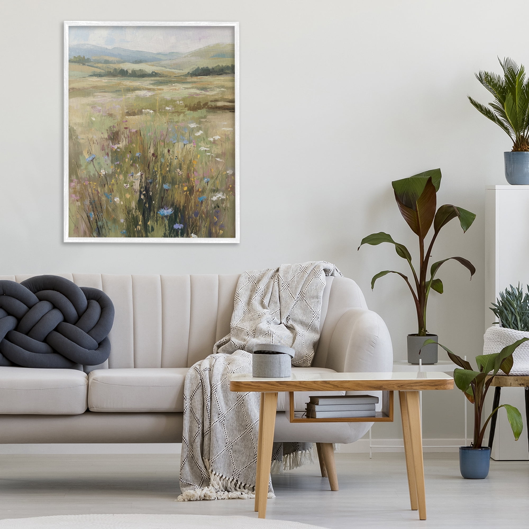 Stupell Industries Breezy Pastures Impression White Framed Giclee Art, design by Svetlana Aleynikova