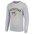 thumbnail image 2 of Men's Starter Heather Gray Nashville Predators Logo Long Sleeve T-Shirt, 2 of 3