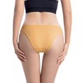 thumbnail image 4 of Xmarks Women's Skin-Friendly Panties Mid/Low-Rise Cotton Half-wrapped Hip Briefs Solid Color Simple Soft Breathable Girl Bikini Briefs（1-Packs), 4 of 4