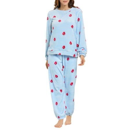 

Allegra K Women s Winter Flannel Pajama Sets Long Sleeve Loungewear