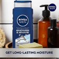 thumbnail image 2 of NIVEA MEN Shower & Shave Body Wash - Pack of 3 - Shower, Shave and Shampoo With Moisture - 16.9 fl. oz, 2 of 8