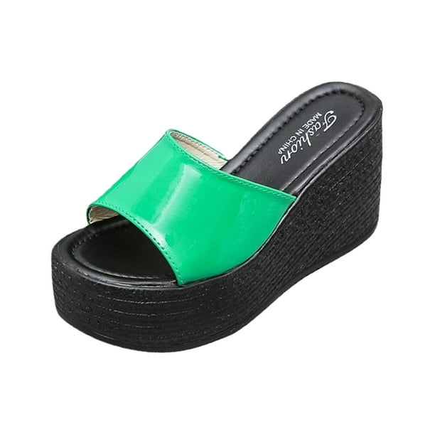 Amzcrzy Zapatos de mujer,Zapatos de mujer,Zapatillas de mujer, Sandalias de playa transpirables con tacón Matsu, suela gruesa y tacón inclinado para mujer Sandalias Mujer Zapatillas De Casa