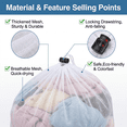 thumbnail image 3 of ROSEXIXI 4Pack Large Mesh Laundry Bags with Locking Drawstring Closure,Dirty Clothes Organizer,31.5×23.62 inches, 3 of 6