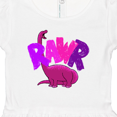 thumbnail image 4 of Inktastic Lil' Purple Bronto Rawr Girls Baby Dress, 4 of 5