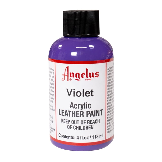 Pintura acrílica Angelus para cuero, 120 ml, color violeta, paquete de 1