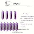 thumbnail image 3 of 10pcs Therapeutic Crystal Set Natural Amethyst Gem Bulk Hexagonal Point Energy Balance Chakra Meditation Therapy Gift, 3 of 4