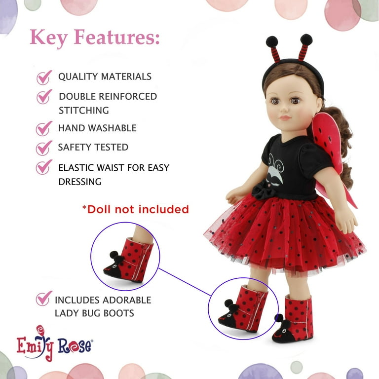 Emily Rose 18 Inch Doll Clothes | Magical Lady Bug 5 PC Doll Halloween  Costume Outfit | Doll Not Included - Walmart.com