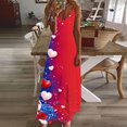 thumbnail image 2 of Vestidos de Verano con Cuello en V para las Mujeres 2025 Imprimir Vestido de Cuello Redondo sin Mangas Vestidos Largos Casuales, Ligeros Y de Moda, 2 of 9